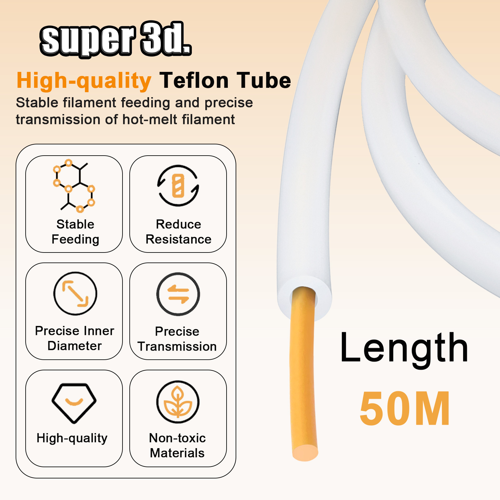 1/2/50M Bambu Lab PTFE Tüp ID  - Ptfe Tape Thread incelemesi ve fiyatı